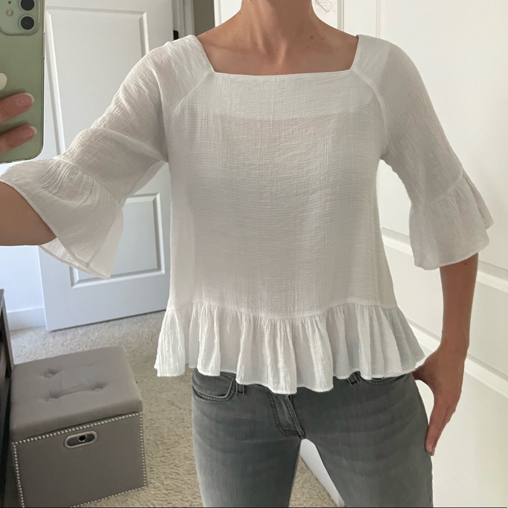 Moon River Peplum Top Sz. M